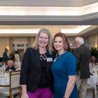 Foundation Director Laura Aikens with panelist Nicole Hemmer